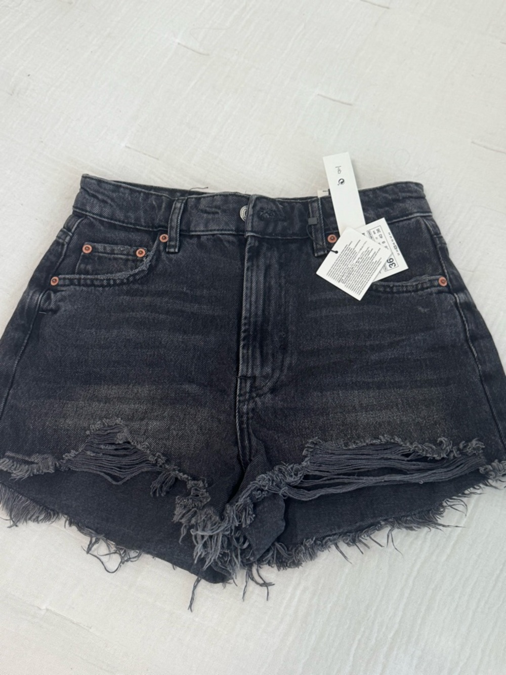Zara High Waisted Jean Shorts